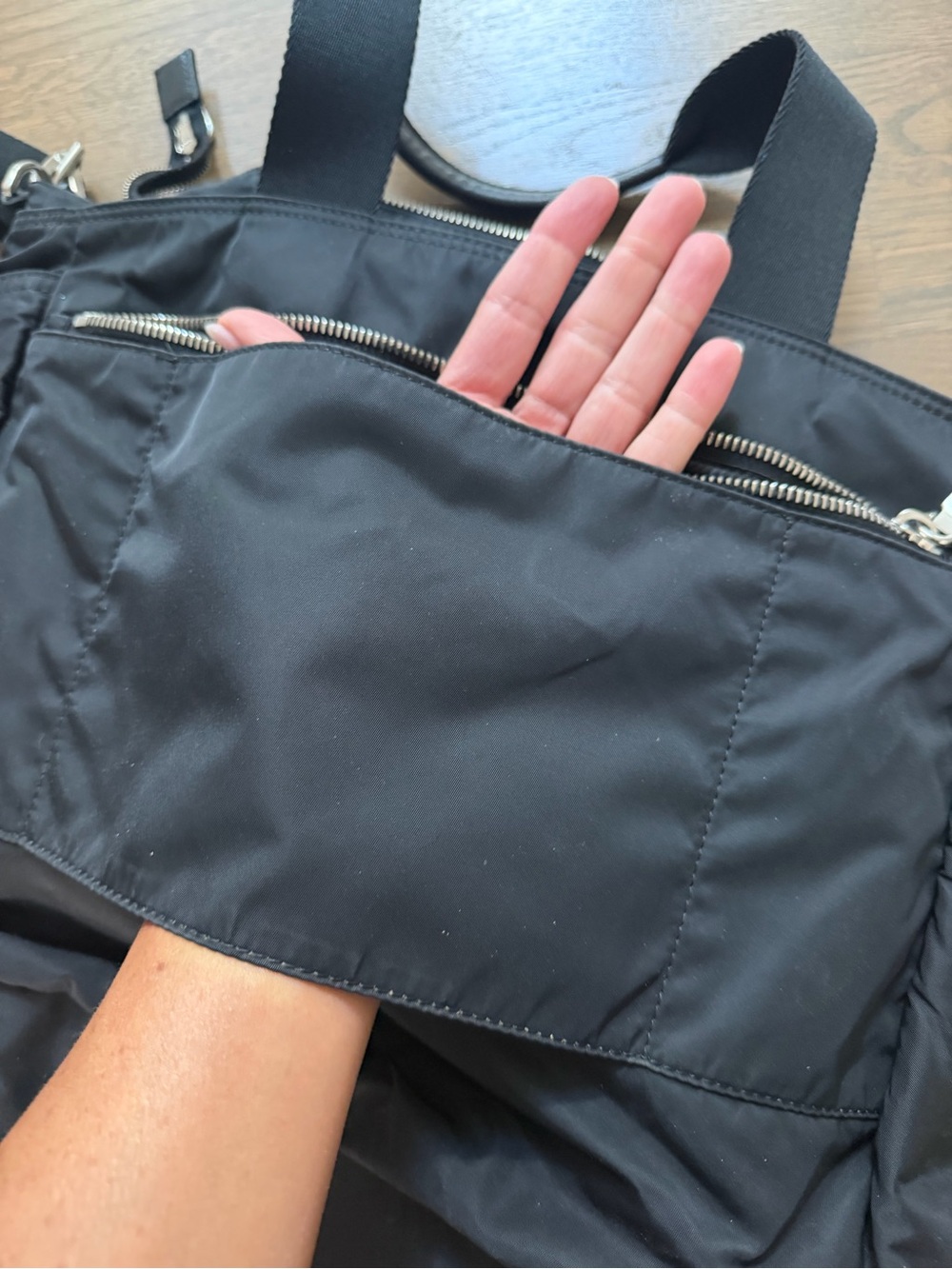 Prada Black Nylon Duffel Bag with Removable Shoulder Strap - Picture 6 of 6
